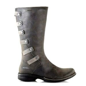 MERRELL Women’s Captiva Launch Drizzle Waterproof Winter Rain Boots Gray 8.5